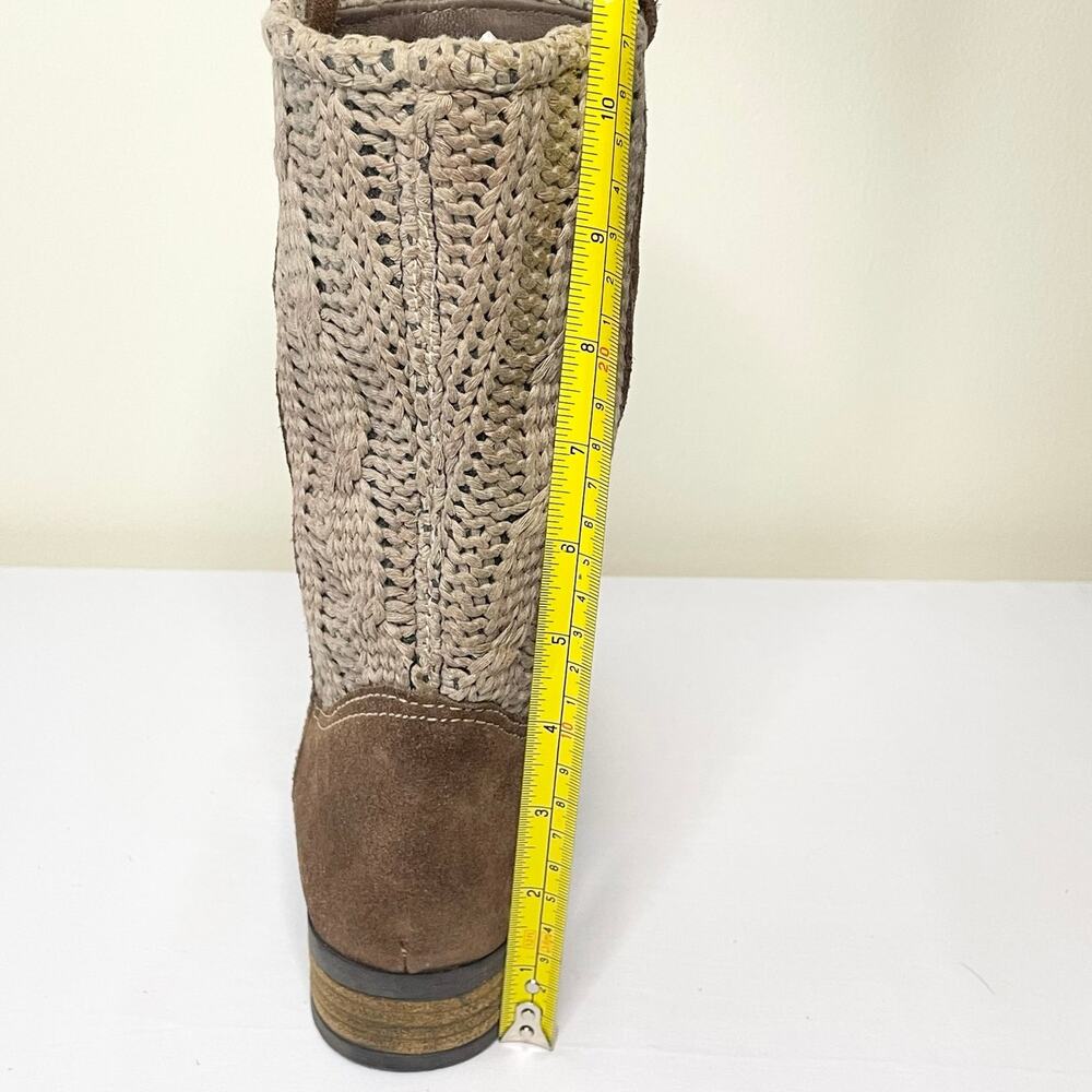 Sbicca Vintage Collection Stateroute Boots Women's 7 Brown Leather Cableknit - Picture 8 of 9